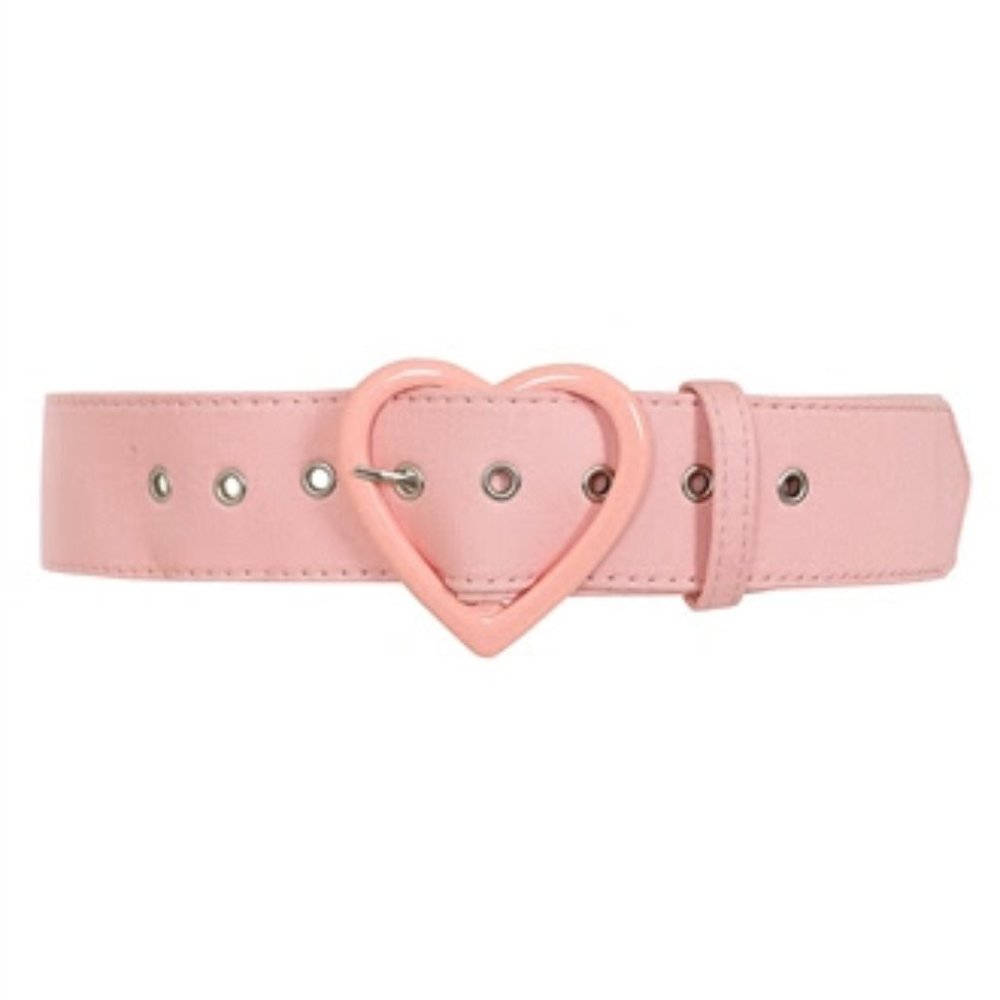 Collectif Pastel Pink Heart Belt small nwt